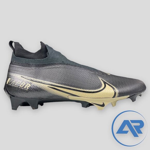 Nike Vapor 360 Elite Black Gold Men's Size 12.5 Football Cleats CV6282-004 - Picture 2 of 7
